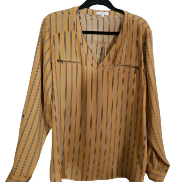 Maurices Striped Blouse Gold - Picture 2 of 8